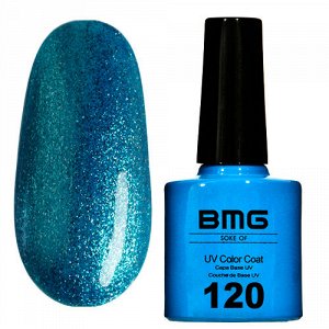 Гель-лак BMG 120 – Цвет морской волны с голубым шимером