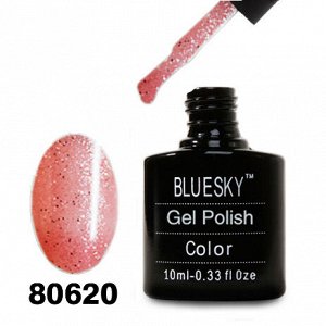 Гель лак Bluesky 80620-Коралловый,с розовыми и серебристыми микроблестками