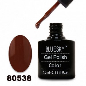 Гель лак Bluesky 80538-Темно-коричневый,эмалевый