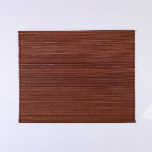 Салфетка плетеная темно-коричневая 40x30 см.(бамбук)