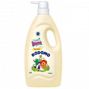 * LION "Кодомо" Пена для ванн детская 1000мл Рисовое Молочко (Rice Milk) ,с дозатором /12шт/ Таиланд НОВИНКА!!