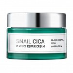 Esthetic House Интенсивный восстанавливающий крем с муцином улитки и центеллой Snail Cica Perfect Re