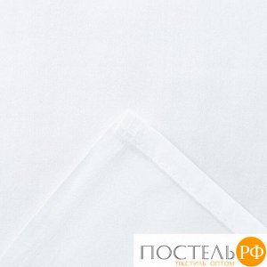Простыня «Этель» цвет белый, 160х210 см, мако-сатин