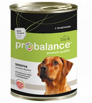 ProBalance Sensitive влажный корм для собак с чувствительным пищеварением Ягненок 850 гр конс