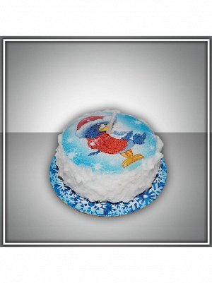Заснеженная новогодняя свеча