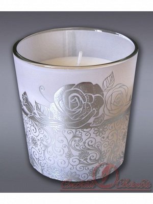 Свеча в стекле розы Хамелеон арома жасмин