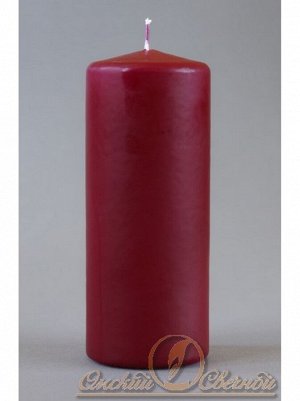 Свеча пеньковая 80 х 200 цвет бордовый