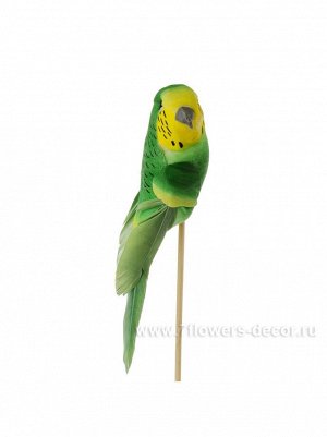 Попугай на вставке 14,5 х 50 см цвет Зеленый пластик Арт.К40588