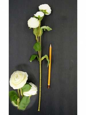 Лютик цветок искусственный 42см цвет белый