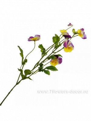 Цветок искусственный Фиалка 61 см цвет желто-фиолетовый Арт KBNAPA3648-B5A