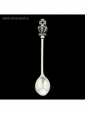 Сувенир кошельковый металл Ложечка с короной 5,7 х 1 см