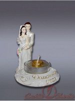 Подсвечник Молодожены большой со свечой