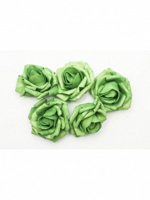 Роза 7 см фоамиран (20-25 шт в упаковке) зеленая
