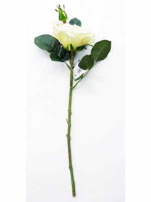 Роза ветка 3 цветка 44 см цвет белый HS-25-2