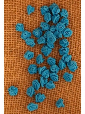 Роза 1;5 см фоамиран (90-100 шт в упаковке)  голубая