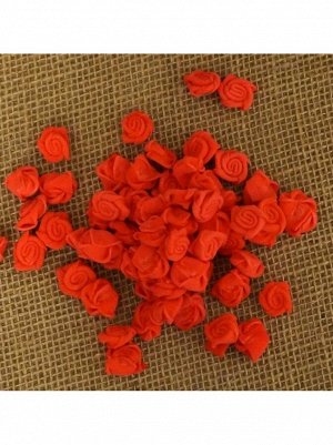 Роза 1;5 см фоамиран (90-100 шт в упаковке) красная