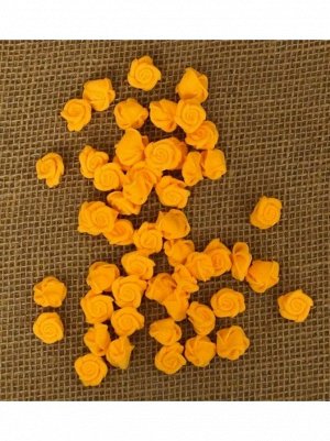 Роза 1;5 см фоамиран (90-100 шт в упаковке) оранжевая