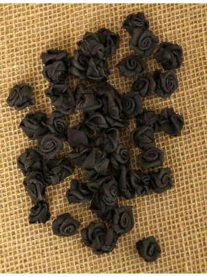 Роза 1;5 см фоамиран (90-100 шт в упаковке) черная