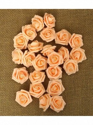 Роза 4;5 см фоамиран (40-50 шт в упаковке) нежно-розовая