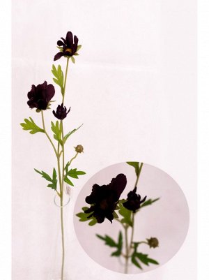 Цветок искусственный 60 см цвет темно-бордовый