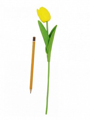 Тюльпан цветок 33 см силикон цвет желтый