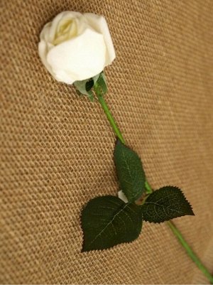 Роза бутон 44 см цвет белый