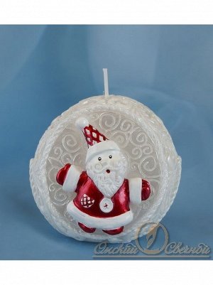 шар Дед Мороз + Снеговик свеча 80мм