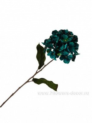 Цветок искусственный Гортензия 75 см цвет голубой