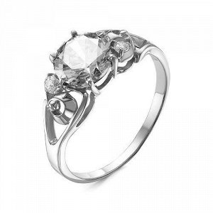 Серебряное кольцо с бесцветными фианитами - 1225