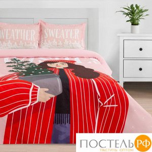 Комплект: пододеяльник и 2 наволочки Sweet weather 175*215 см, 50*70 см - 2 шт, 100% хлопок 5091337