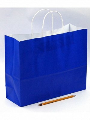 Пакет крафт 32 х 26 х 11 см цвет синий HS-42-3