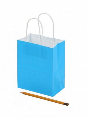 Пакет крафт 13 х16,5 х8 см цвет голубой HS-42-1