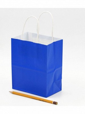 Пакет крафт 13 х 16,5 х 8 см цвет синий HS-42-1