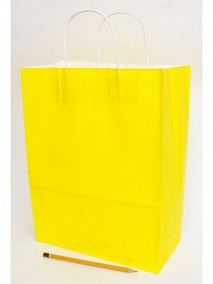 Пакет крафт 25 х33 х12 см цвет желтый HS-51-2, HS-42-4