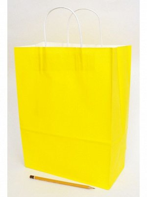 Пакет крафт 25 х33 х12 см цвет желтый HS-49-4