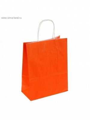 Пакет крафт Радуга 25х32х12 см оранжевый