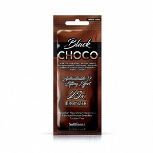 Крем для солярия с автозагаром Choco Black 50х bronzer с маслами кофе и карите,экстрактом имбиря