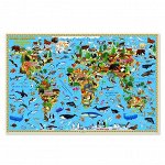 ГеоДом. Карта Мира настольная. Наша планета. Животный и растительный мир. 58х38 см /50