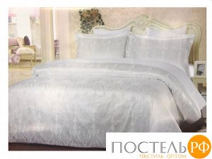 КПБ Angelica Lux  жаккард белый евро, Арт.Y001.Сатин 100%200х220,220х240,70х70-2 ,50х70см.-2шт.