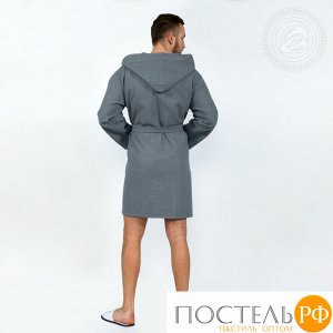 Серый Халат банный c капюшоном мод. 012.16.11 раз 2XL/3XL (арт. 012 2XL/3XL)