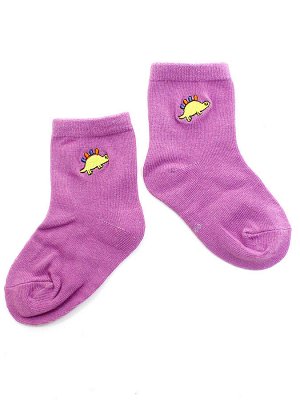 Детские носки 1-3 года 10-14 см &quot;Динозаврики&quot; Фиолетовые
