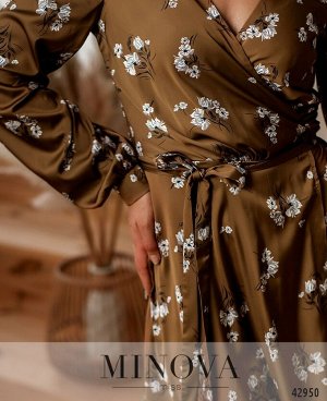 Платье №2033-песочно-коричневый