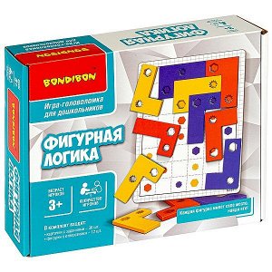 Логическая игра  для дошкольников Bondibon «ФИГУРНАЯ ЛОГИКА», BOX, 30,000