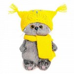 Игрушка мягк. Басик Baby в шапке-сова и шарфе  , 20 см. кор.
