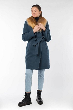 02-2951 Пальто женское утепленное (пояс)