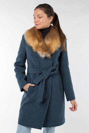 02-2951 Пальто женское утепленное (пояс)