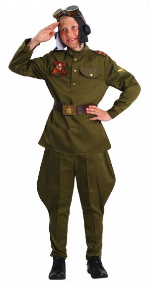 Карнавальный костюм 2076 к-19 Военный Летчик размер 110-56