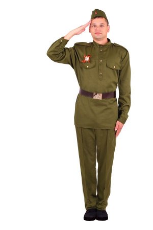 Карнавальный костюм 2110 к-21 Солдат взрослый размер 176-48/50