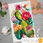 Полотенце кухонное «Кактусы» 35х60 см (отгружается по 5 шт.)