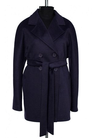 01-10207 Пальто женское демисезонное Ворса фиолетовый